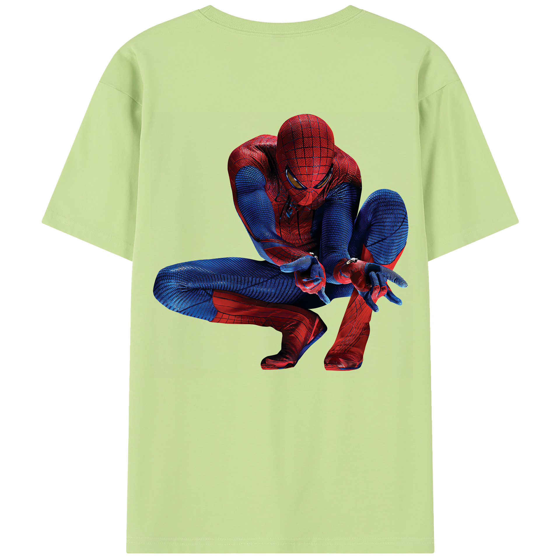 （画像用） Spider Man スパイダーマン 綿100％半袖Tシャツ（背面プリント）